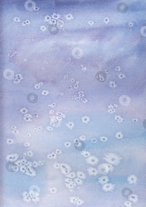 Скачать Акварельный фон. Сине-фиолетовый текстурный акварельный фон с пятнами. Как ночное небо фотосток Ozero