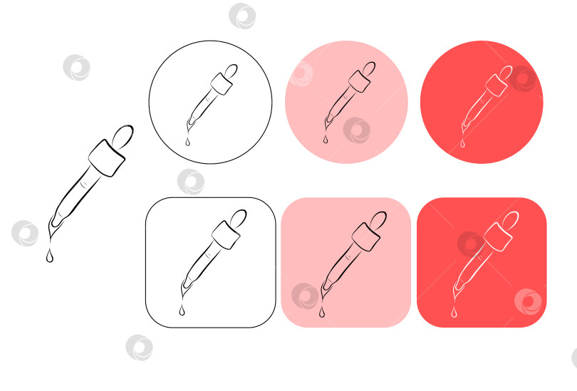 Скачать Значок пипетки. Набор символов капель жидкости для глаз. Векторный знак пипетки для подбора воды или масла для сыворотки. Логотип инструмента для подбора цветовой дозы пипетки. Значок резиновой пипетки-капельницы для краски. фотосток Ozero