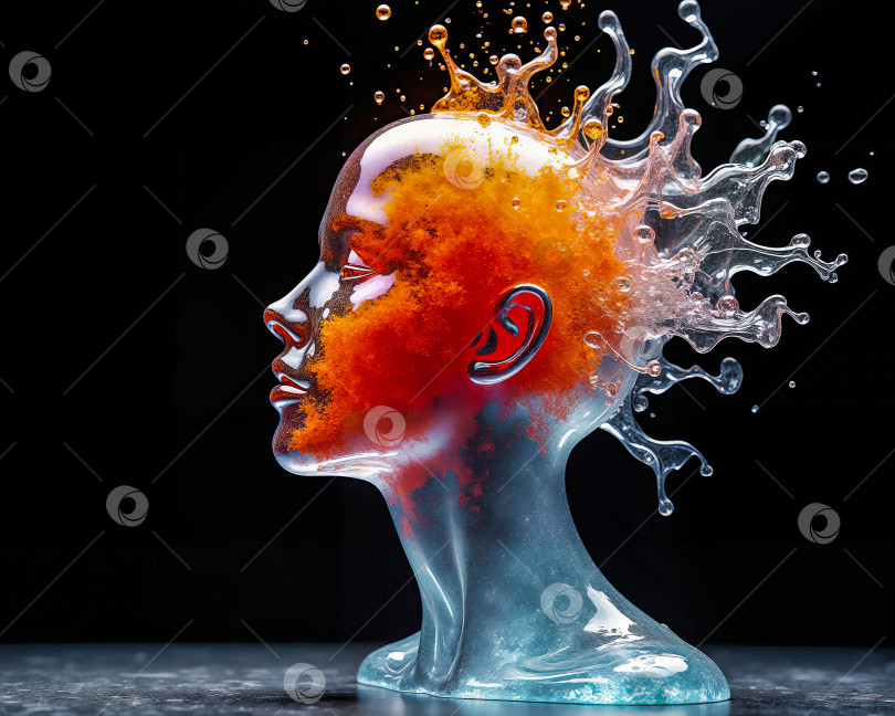 Скачать Лед и пламя абстрактная скульптура фотосток Ozero