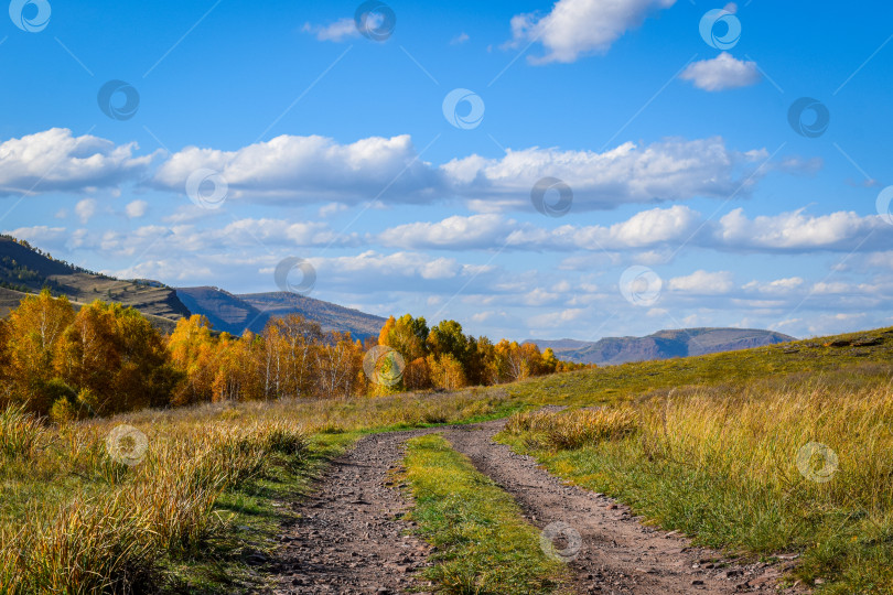 Скачать Хакасия, Сундуки, осень, дорога фотосток Ozero