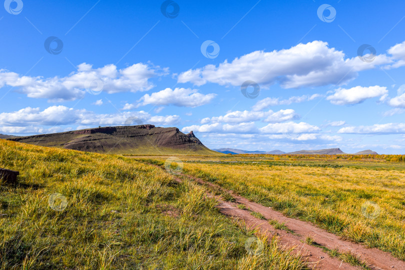 Скачать Хакасия, Сундуки, осень, дорога фотосток Ozero