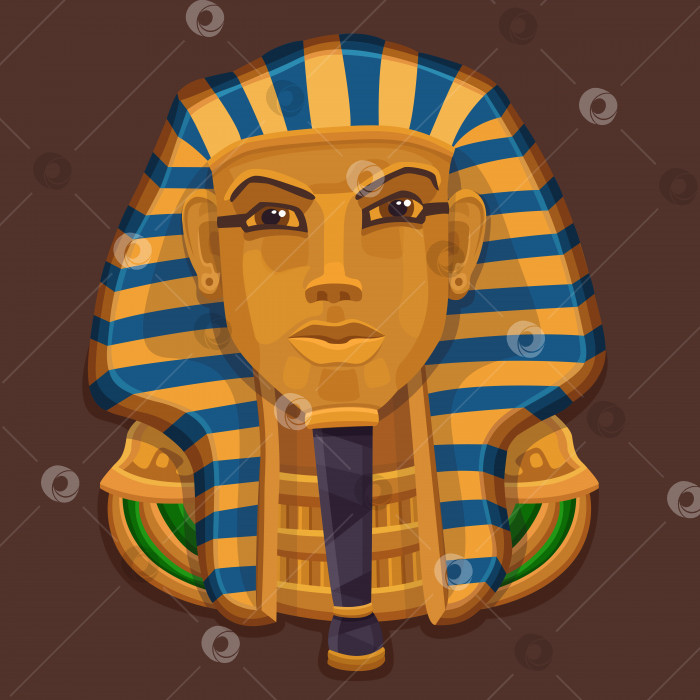 Скачать Значок золотая голова фараона фотосток Ozero