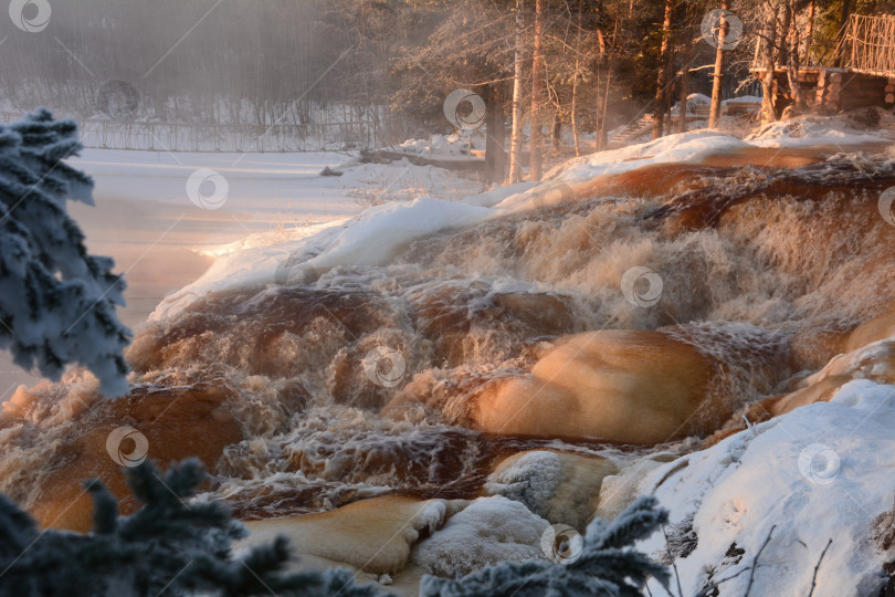 Скачать Водопад Ахвенкоски фотосток Ozero