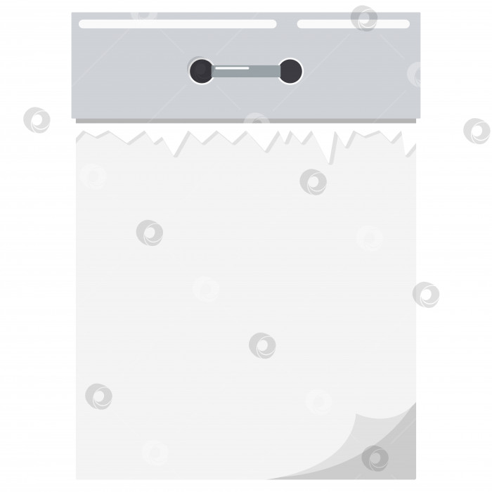 Скачать Векторная плоская иллюстрация в мультяшном стиле пустого белого отрывного бумажного настенного календаря с оторванным значком страницы, изолированным на белом фоне. фотосток Ozero