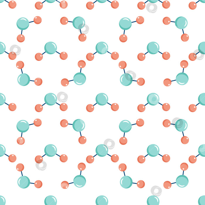 Скачать Бесшовный Узор С Молекулами Вещества, Бесконечная текстура Для химии, Исследований, Анализа, Дизайна фотосток Ozero