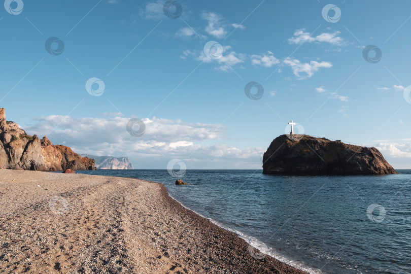 Скачать Яшмовый пляж мыса Фиолент, Крымский полуостров. фотосток Ozero