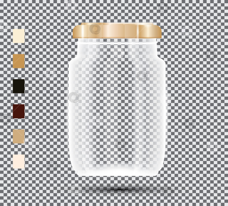 Скачать Стеклянная банка на прозрачном фоне. фотосток Ozero