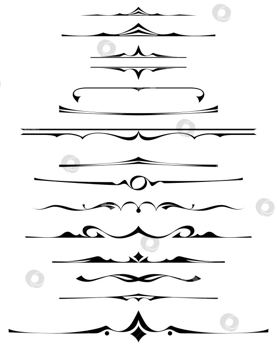 Скачать черно-белый набор разделителей для текста, перегородки фотосток Ozero
