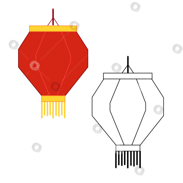 Скачать Китайский новогодний фонарь 2025 года подходит для создания праздничных иллюстраций, поздравительных открыток и баннеров. Векторная мультипликационная иллюстрация фотосток Ozero