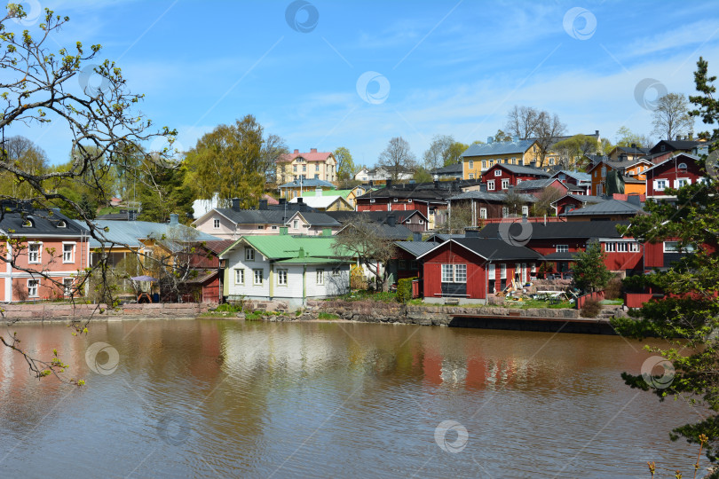 Скачать Порвоо, Финляндия - 12.05.2018 Старая часть города Порвоо фотосток Ozero