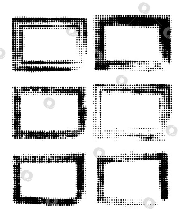 Скачать Абстрактная рамка из полутоновых точек фотосток Ozero