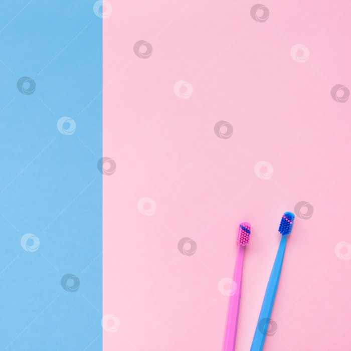 Скачать Средства для гигиены зубов и ухода за полостью рта flatlay фотосток Ozero