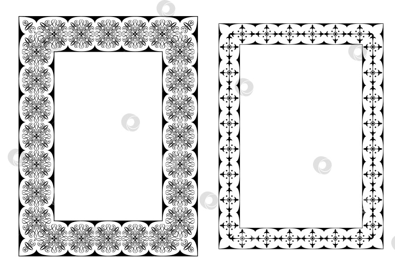 Скачать векторные рамки черного цвета на белом фоне фотосток Ozero