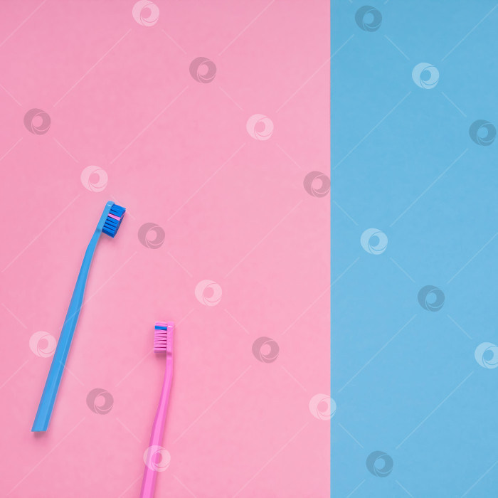 Скачать Средства для гигиены зубов и ухода за полостью рта flatlay фотосток Ozero