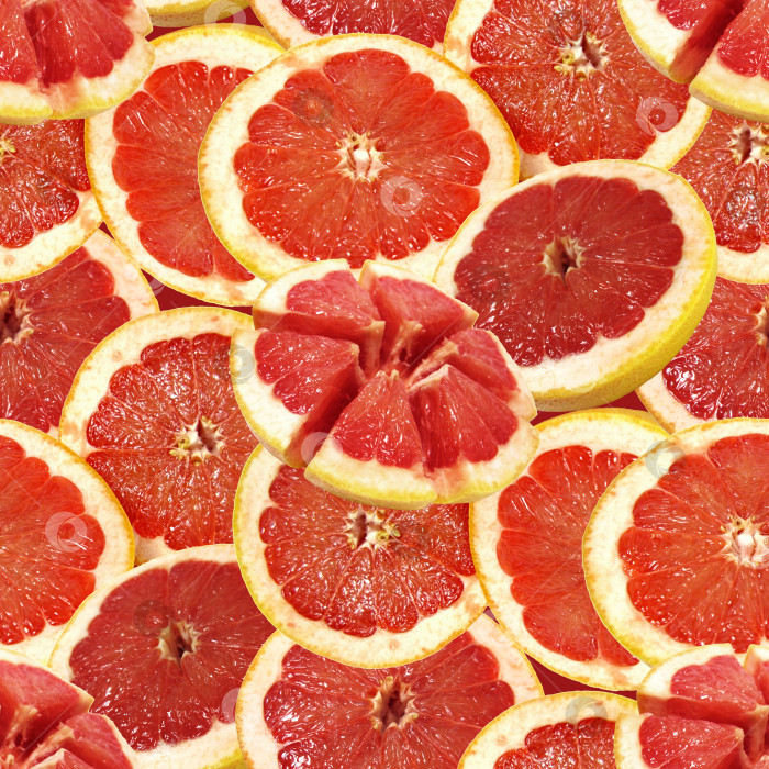 Скачать Грейпфрут цитрусовые нарезать ломтиком бесшовный узор текстурный фон фотосток Ozero