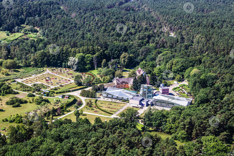 Скачать Таллиннский ботанический сад, Эстония. Вид сверху. фотосток Ozero