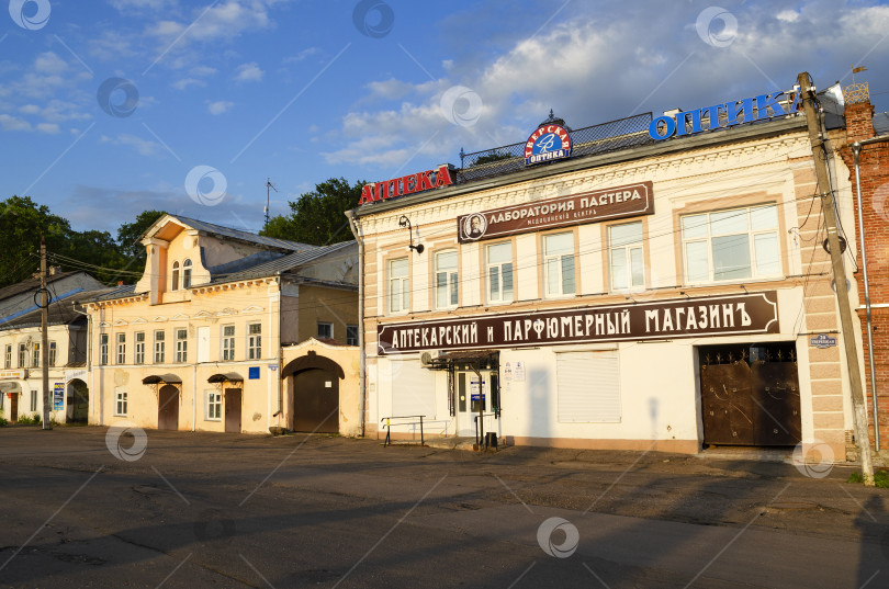 Скачать Вид на живописный город Торжок фотосток Ozero