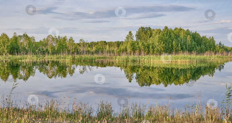 Скачать Прекрасный летний сельский пейзаж. фотосток Ozero