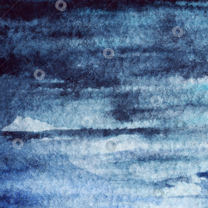 Скачать Акварельно-синий темно-синий текстурный фон в полоску воды фотосток Ozero