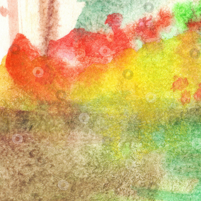 Скачать Акварельный фон с абстрактной текстурой пламени осенней листвы фотосток Ozero
