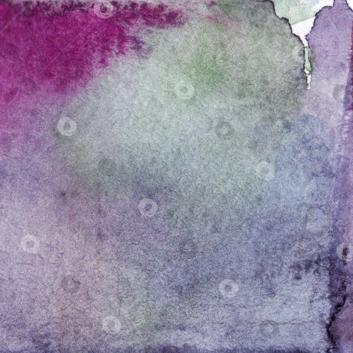 Скачать Акварель сиреневый фиолетовый лавандово-зеленый абстрактный фон с текстурой бумаги фотосток Ozero