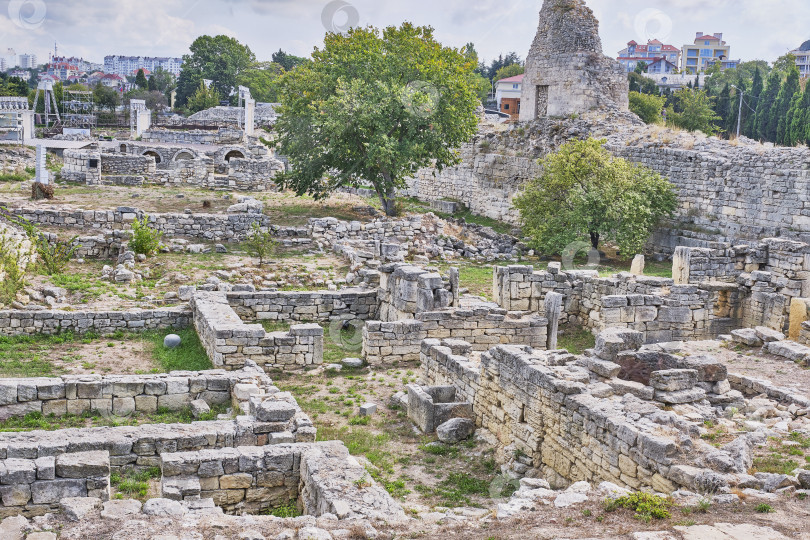 Скачать Руины Херсонеса Таврического, Севастополь, Крым, Россия фотосток Ozero