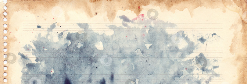Скачать Винтажный ретро акварельный музыкальный лист фоновая текстура гранж фотосток Ozero