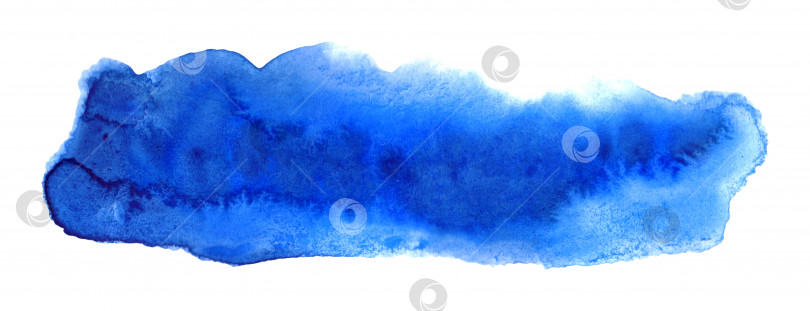 Скачать Акварель синяя клякса форма пятна кляксы текстура фона изолированное искусство фотосток Ozero