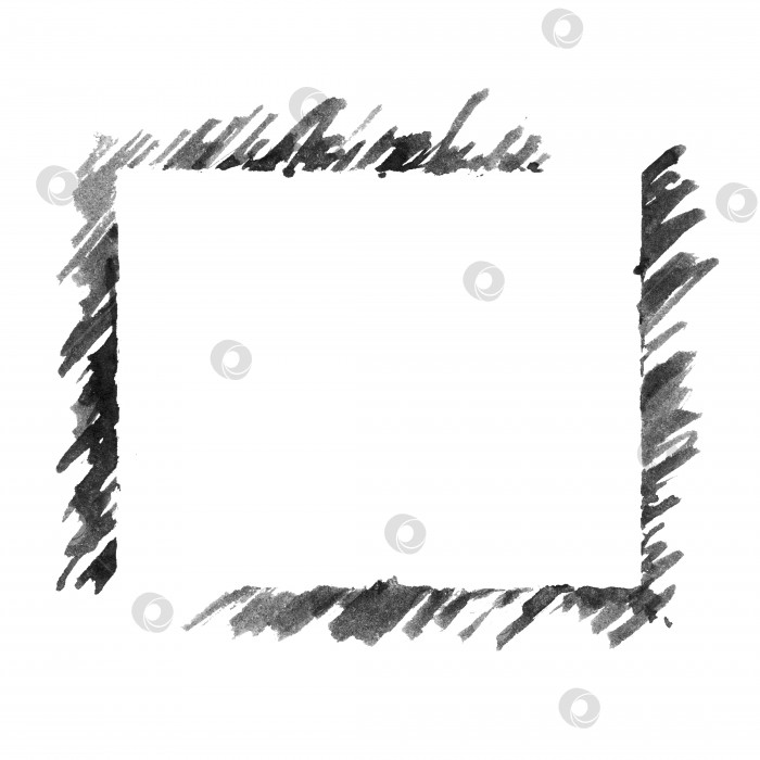 Скачать Черно-белая монохромная абстрактная рамка изолирована фотосток Ozero