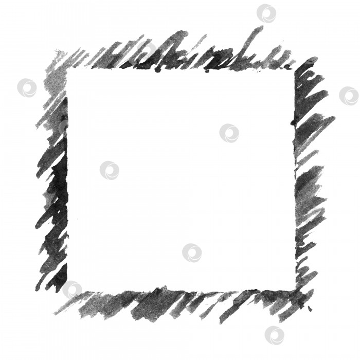 Скачать Черно-белая монохромная абстрактная рамка изолирована фотосток Ozero
