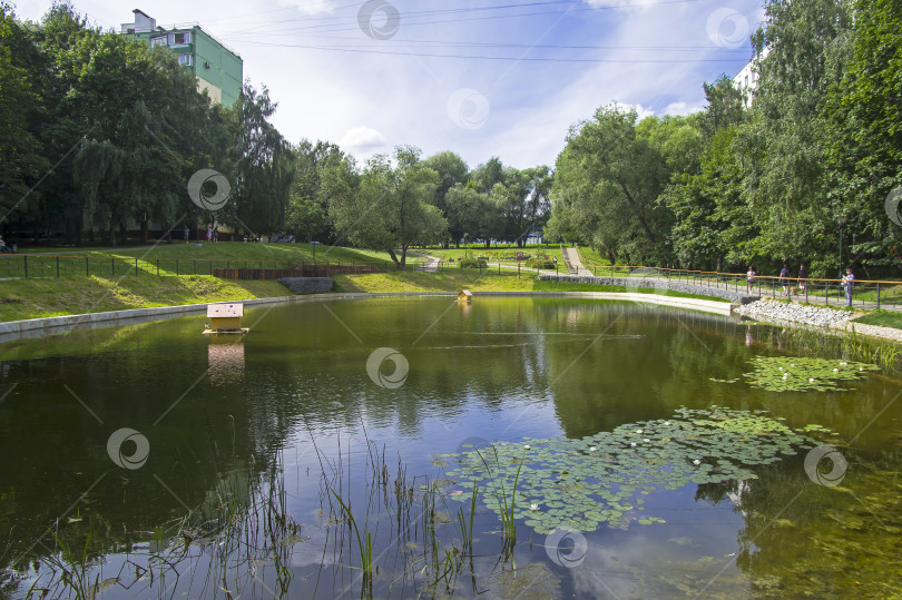 Скачать Небольшой красивый пруд. Москва. фотосток Ozero