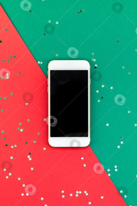 Скачать Новогодний или рождественский макет смартфона фотосток Ozero