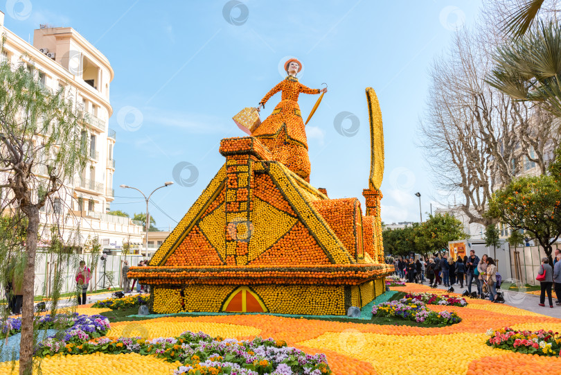 Скачать Фестиваль лимонов в Ментоне, Франция фотосток Ozero