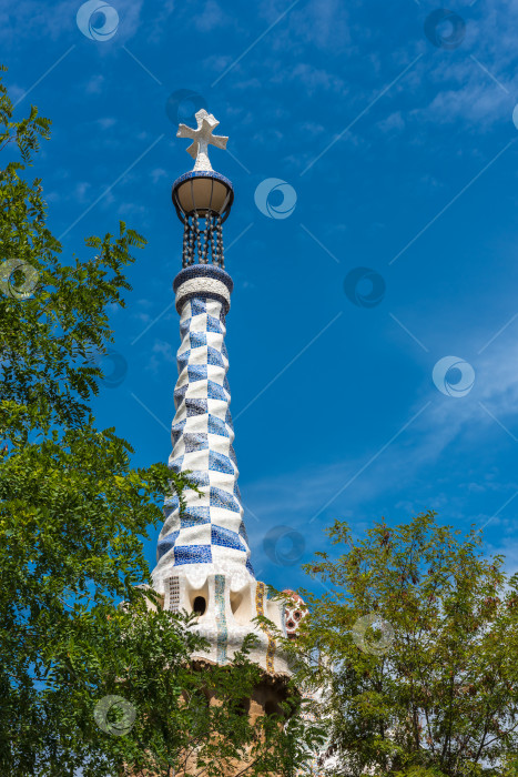 Скачать Парк Гуэль, Барселона, Испания фотосток Ozero