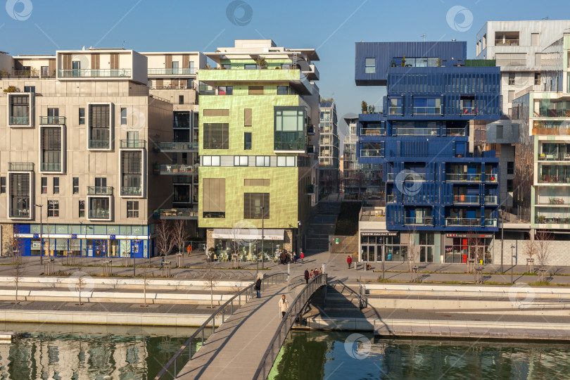 Скачать Район Конфлюэнс в Лионе, Франция фотосток Ozero