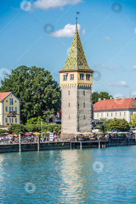 Скачать Вид на город Линдау, Бодензее, Германия фотосток Ozero