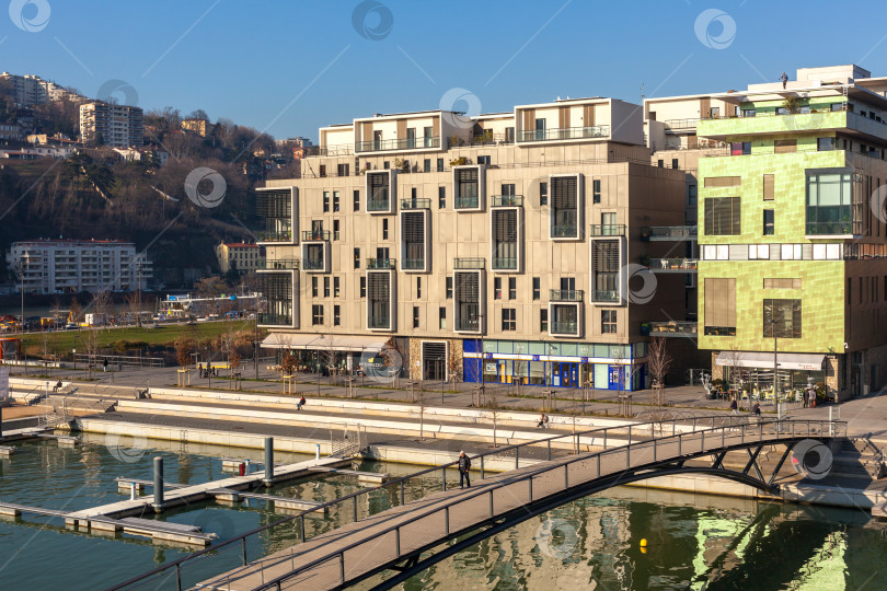 Скачать Район Конфлюэнс в Лионе, Франция фотосток Ozero