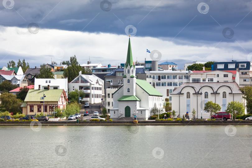 Скачать Городской пейзаж Рейкьявика фотосток Ozero