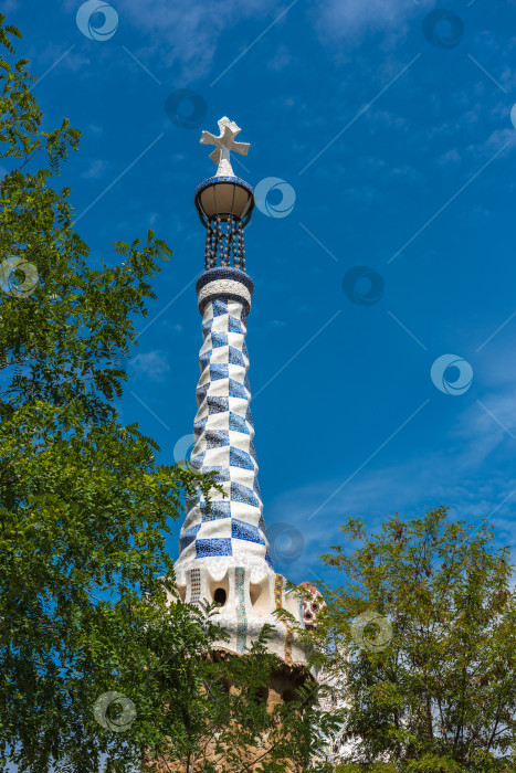 Скачать Парк Гуэль, Барселона, Испания фотосток Ozero