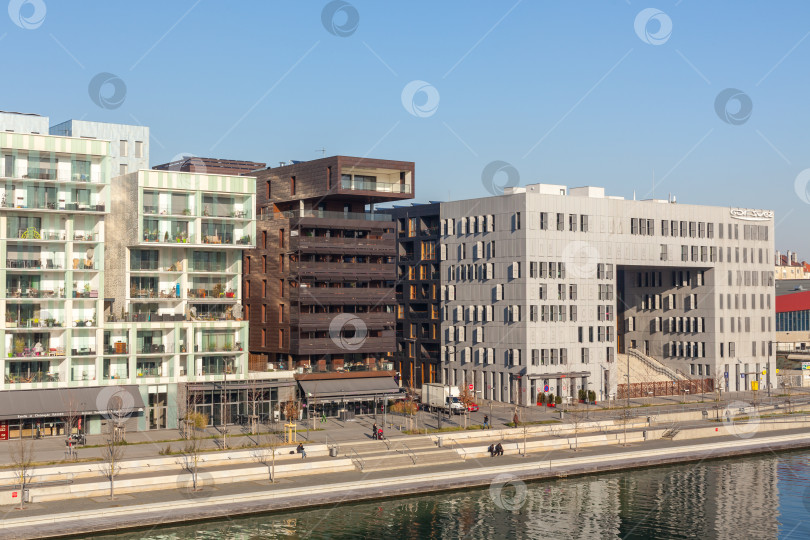 Скачать Район Конфлюэнс в Лионе, Франция фотосток Ozero