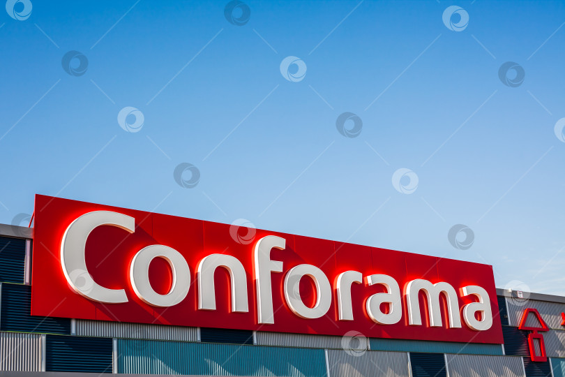 Скачать Логотип торговой сети магазинов Conforama store фотосток Ozero