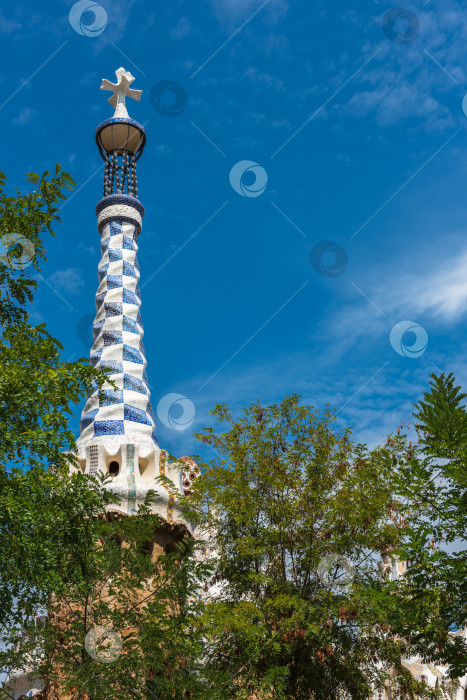 Скачать Парк Гуэль, Барселона, Испания фотосток Ozero