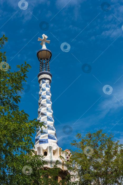 Скачать Парк Гуэль, Барселона, Испания фотосток Ozero