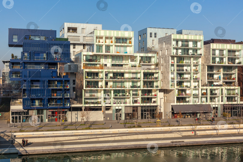 Скачать Район Конфлюэнс в Лионе, Франция фотосток Ozero