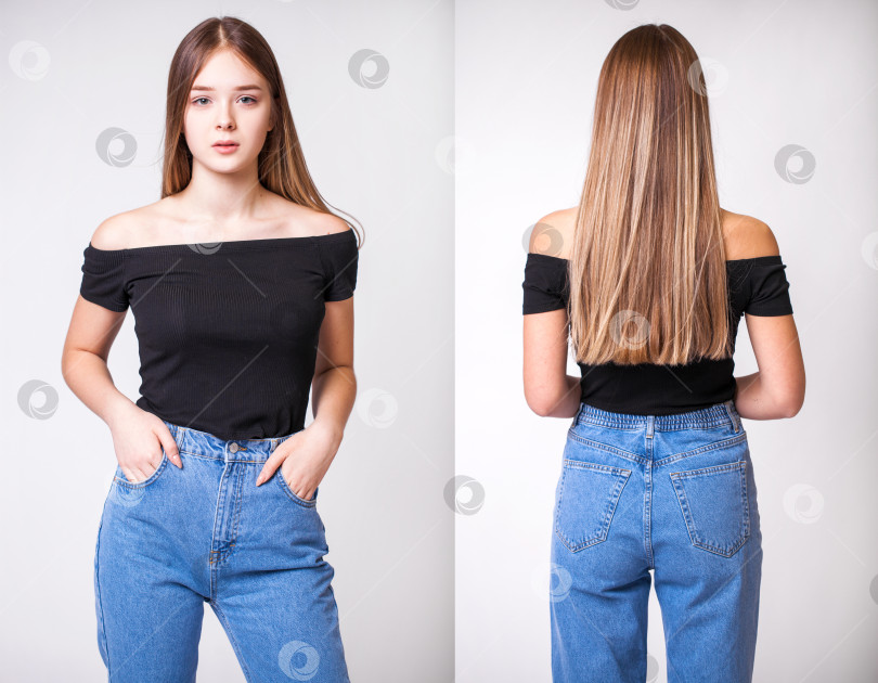 Скачать Портрет молодой красивой женщины крупным планом фотосток Ozero