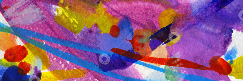 Скачать Баннер современного искусства. Развитие синего и фиолетового цветов. фотосток Ozero