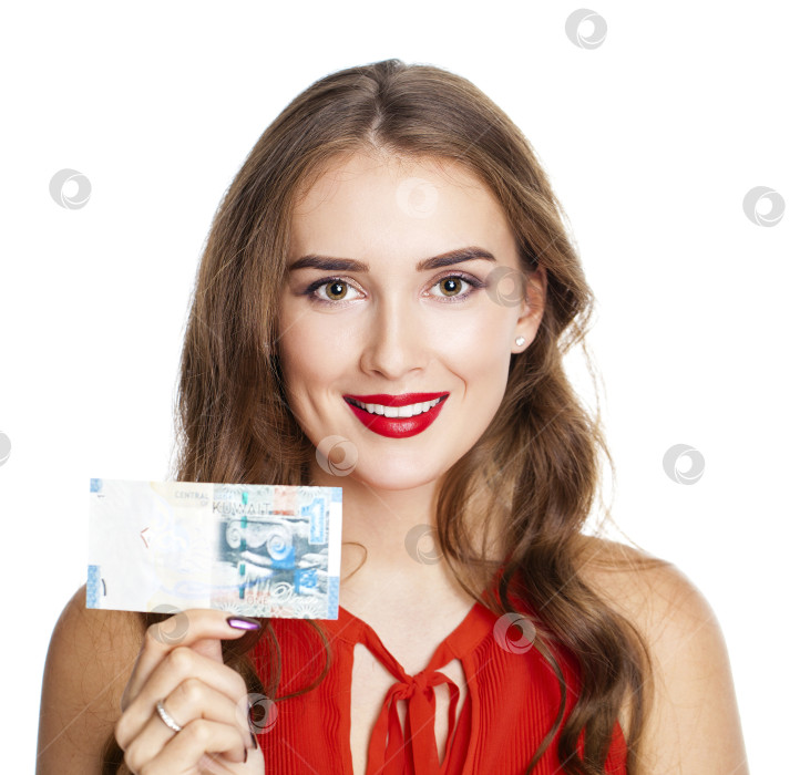 Скачать Портрет молодой красивой брюнетки крупным планом фотосток Ozero