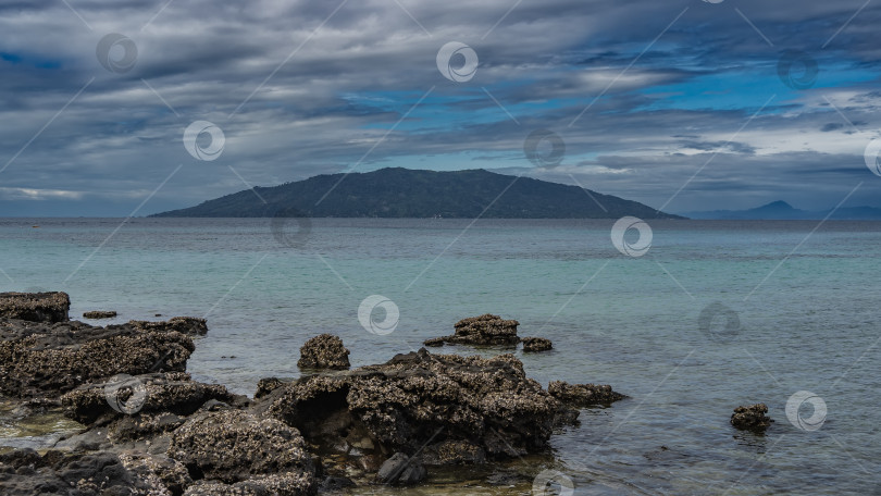 Скачать Спокойный морской пейзаж. Время отлива. фотосток Ozero