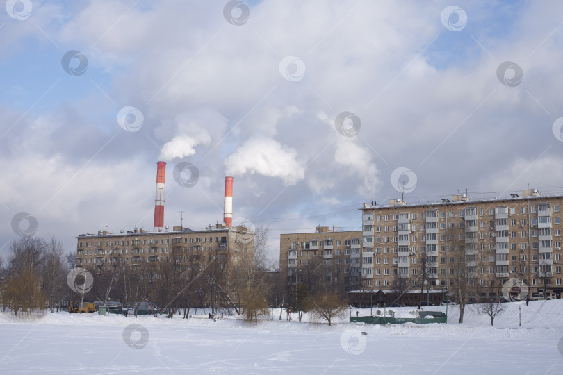 Скачать Русская зима в Москве-сити фотосток Ozero