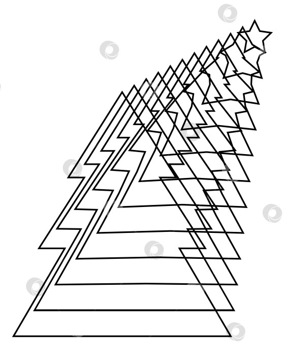 Скачать Геометрические линии Рождественской елки Векторная иллюстрация фотосток Ozero